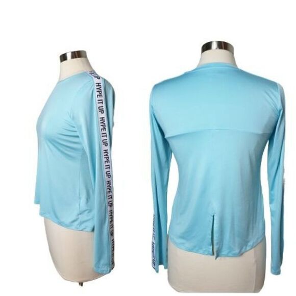 Women's Lightweight Split Back Stretch Long Sleeve Crop Top XL - Picture 1 of 6